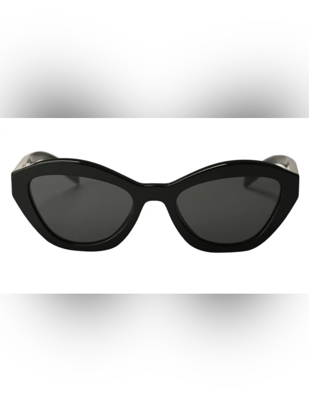 Prada Cat-Eye Butterfly Sunglasses with Logo Glossy Black - Picture 3 of 11
